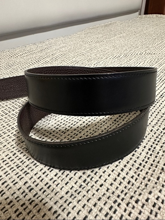 Hermes Brown Leather Belt with Silver H-Style Buckle main image 10